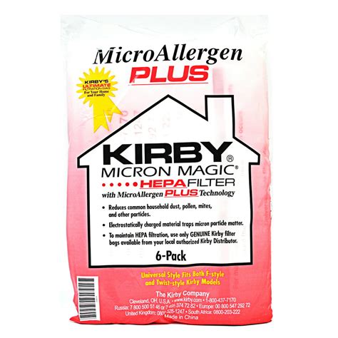 Kirby micron magic hepa filtration bags style f